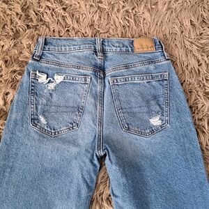 American Eagle Size High Rise Relaxed Straight Jeans Size 000 Regular